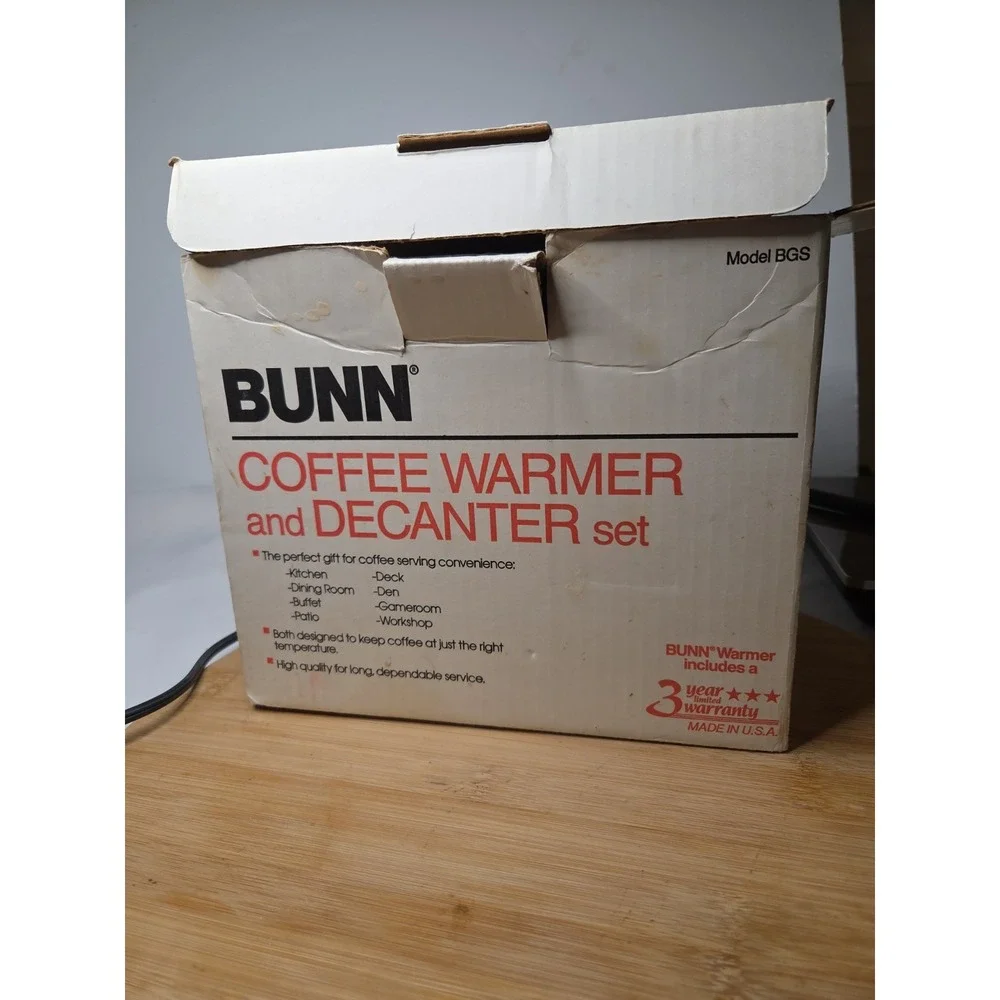 VTG Bunn Home Coffee Warmer and 40 oz Decanter Carafe Set Model BGS